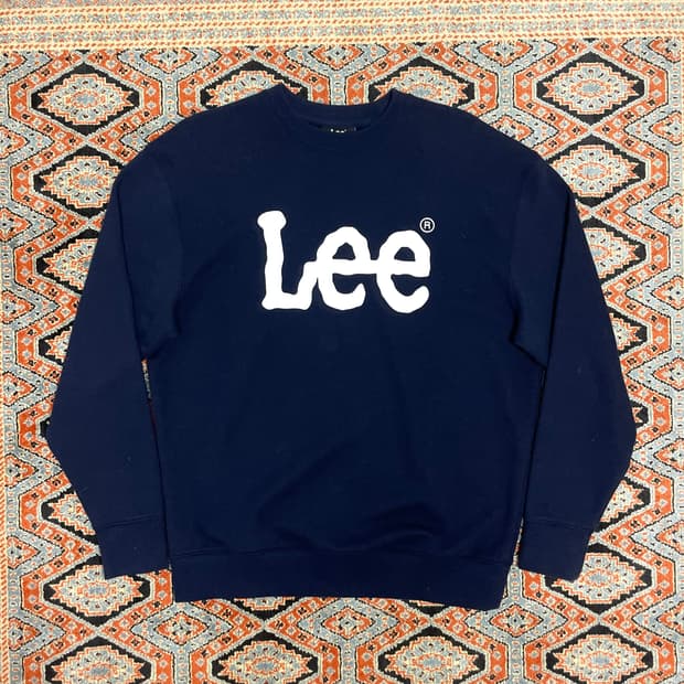 리 스펠로고 네이비 맨투맨 티셔츠 남성S