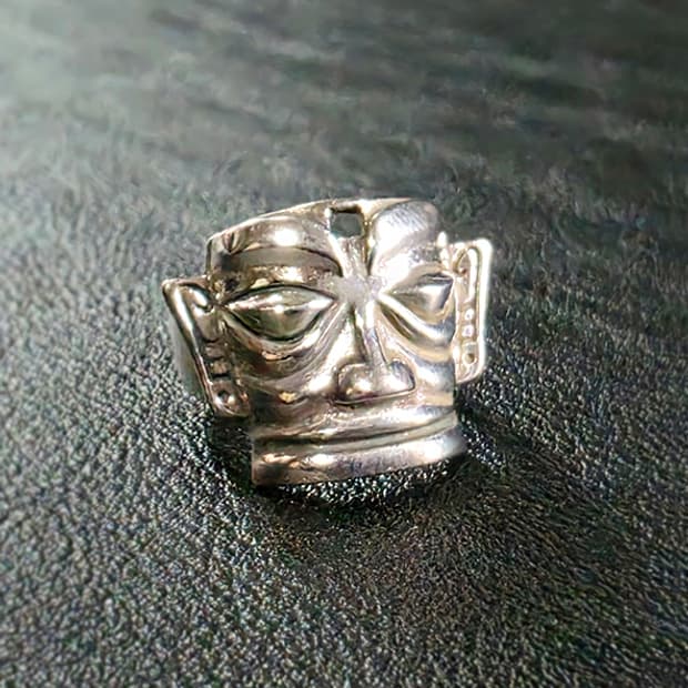 Effigy 실버 남자 엔틱 빈티지 명품 석상 부족 얼굴 반지
