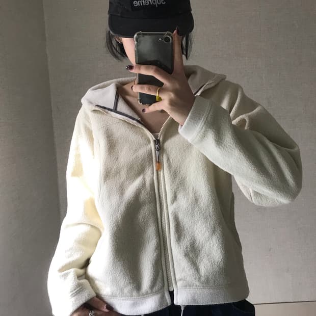 노페 아이보리 후리스