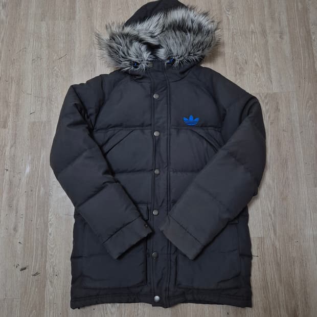 아디다스 파이어버드 유로파 덕다운 퍼후드 패딩 점퍼 M(95)