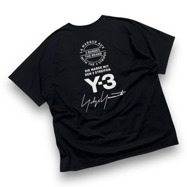 Y-3 요지 야마모토 아디다스 스펠아웃 다크 티셔츠