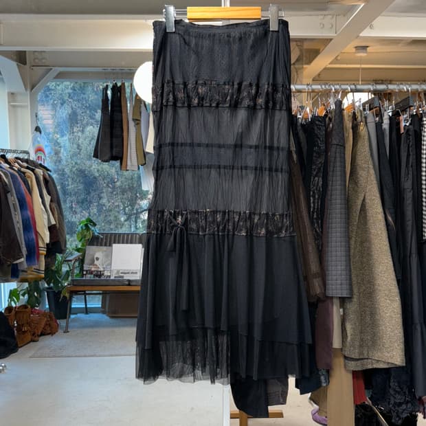 센소유니코 nero 레이어드 롱스커트