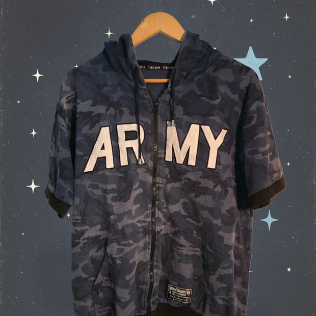 Spread dream first Army 빈티지 후드아우터