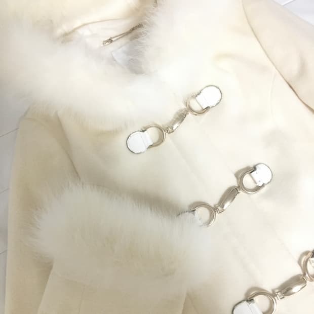 세실맥비 달천깔 아이보리 롱코트 엣팃시 진리 stc 빈티지