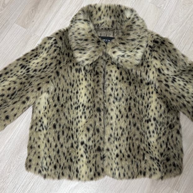 레오파드 퍼 자켓