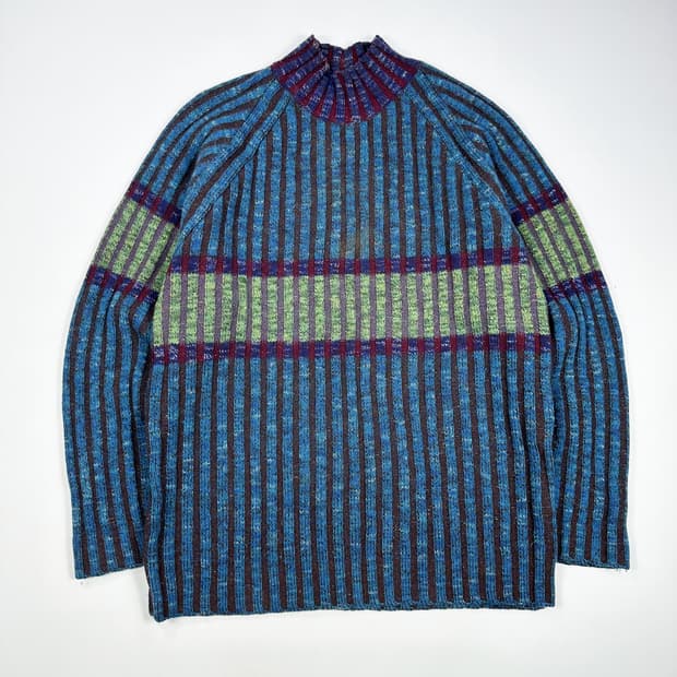 KENZO 겐조 클래식 모크넥 케이블 니트 L