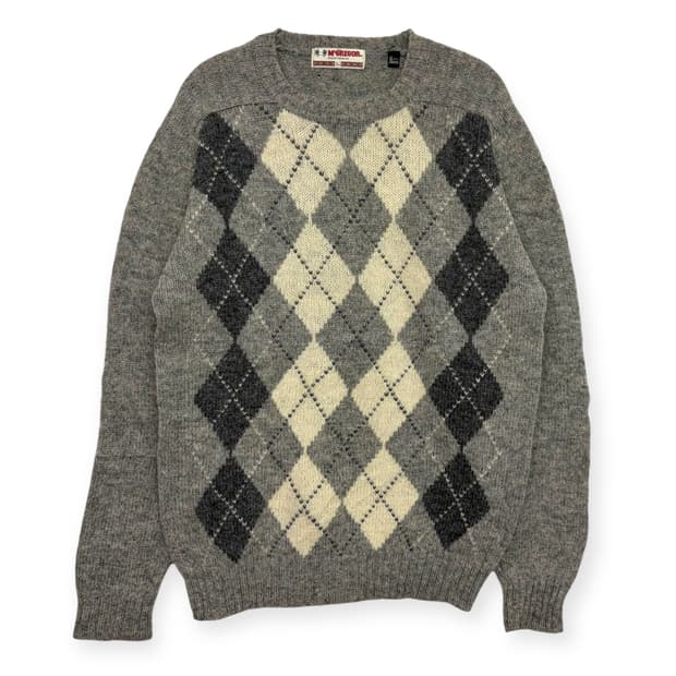 맥그리거 아가일 니트 티셔츠