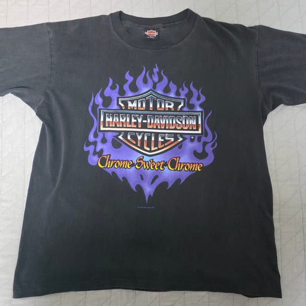 [L] 90s 할리데이비슨 할리 스윗 크롬 빈티지 티셔츠