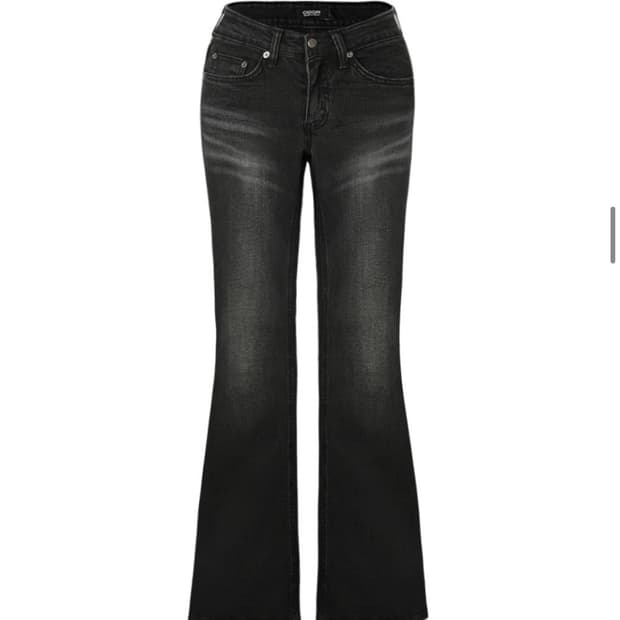 오도어 빈티지 로우 데님 블랙 1사이즈