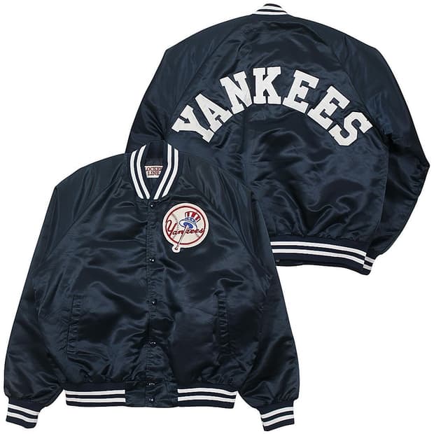 1990s USA Locker Line 나일론 사틴 자켓 뉴욕양키스 미제
