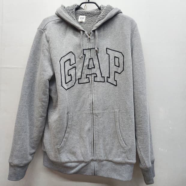 GAP 갭 안감 양털 빅로고 후드집업 XL