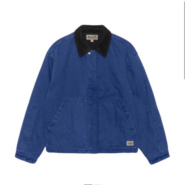 stussy workgear jacket blue