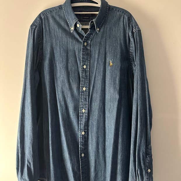 폴로 랄프로렌 데님 셔츠 M 클래식 핏