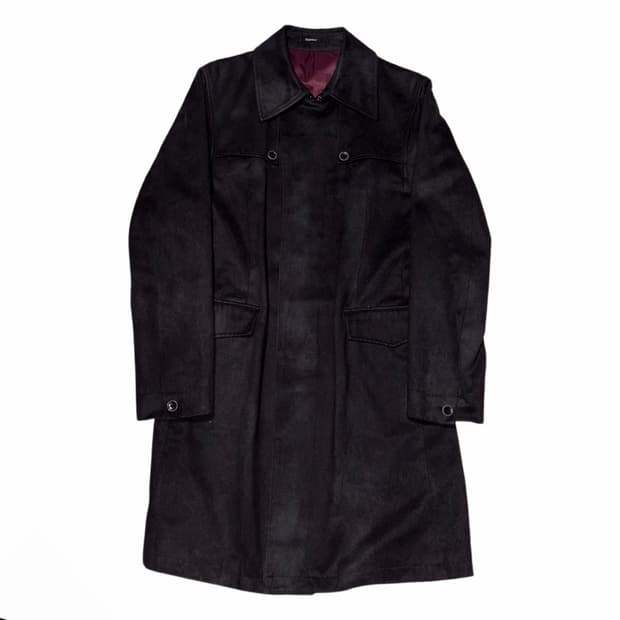 00's TORNADO MART Suade Trench Coat