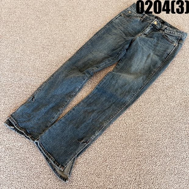 [61(25)] 게스 여성 부츠컷 절개 디테일 데님 팬츠 0204(3)