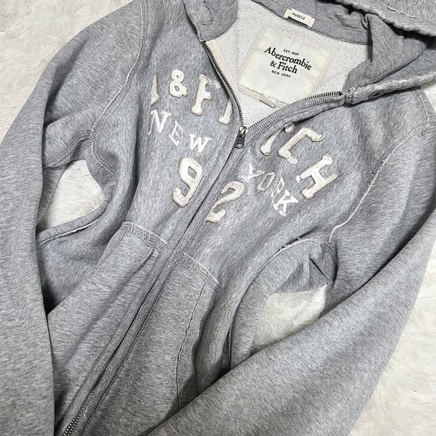 아베크롬비 그레이 후드집업 M