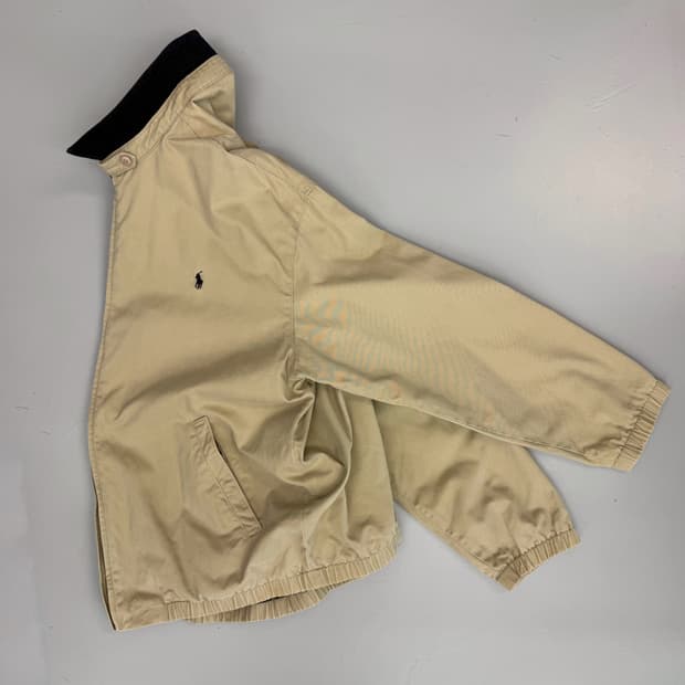 폴로 랄프로렌 90‘s 오버사이즈 베이지 코튼 헤링턴 스윙 자켓 
