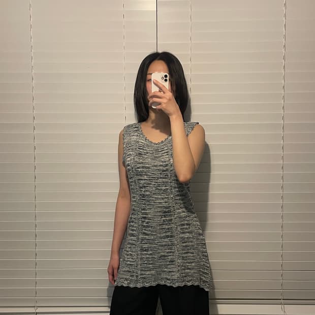 미쏘니 슬리브리스 니트 원피스