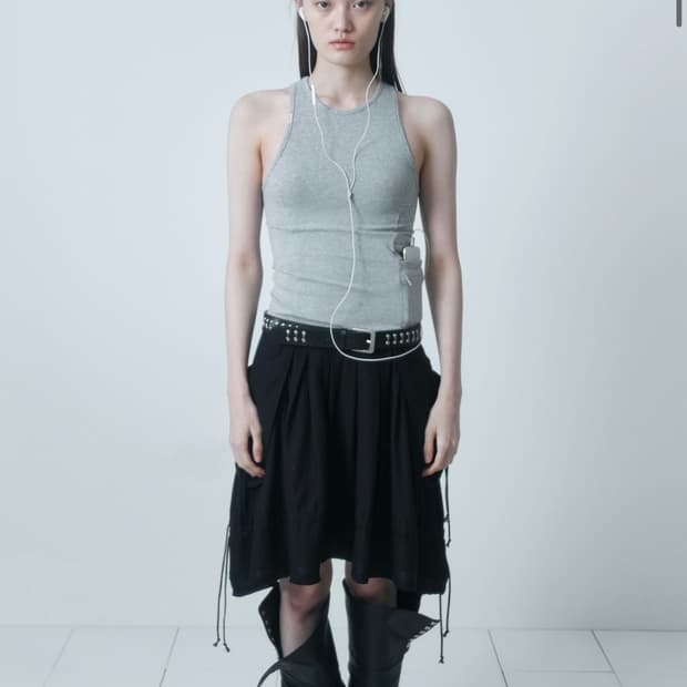 PUMKIN POCKET SKIRT / BLACK