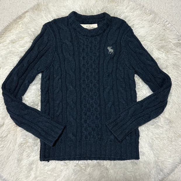 아베크롬비 헤비 니트 꽈배기 S 