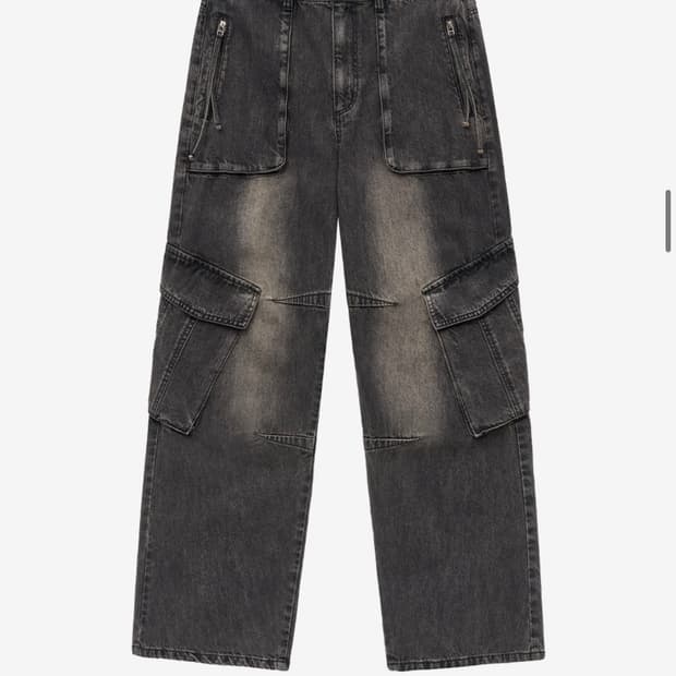 (M) 인사일런스 오브젝트 카고 데님 팬츠 BLACK 판매
