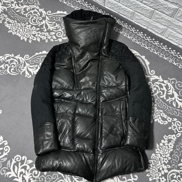 TIME 하이넥 램스킨 패딩 자켓