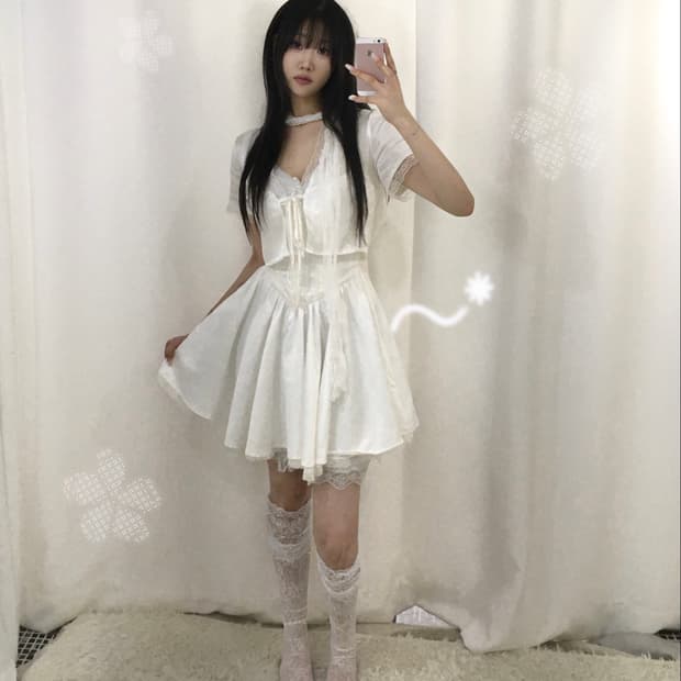 화이트 페어리 내여자친구는구미호깔 신민아 코디세트
