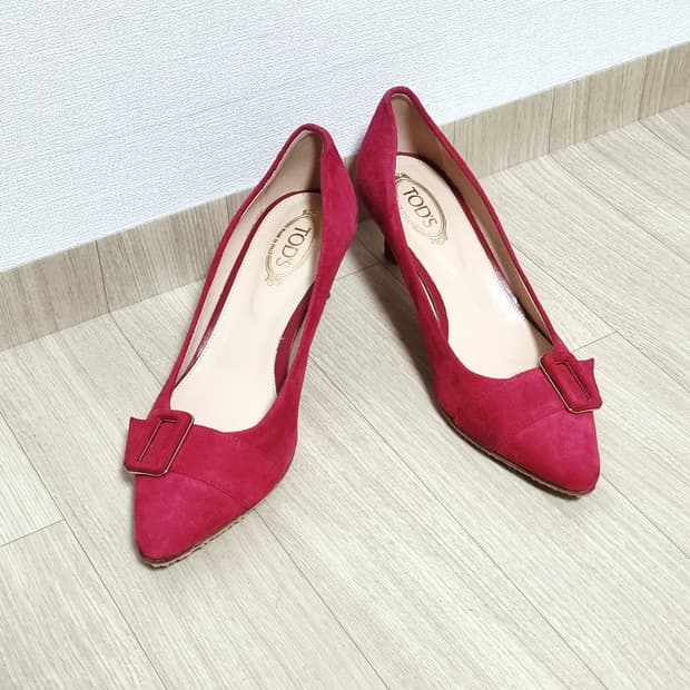 토즈 TOD'S 스웨이드 펌프스 구두 힐 (235/표기36.5) 준새상품