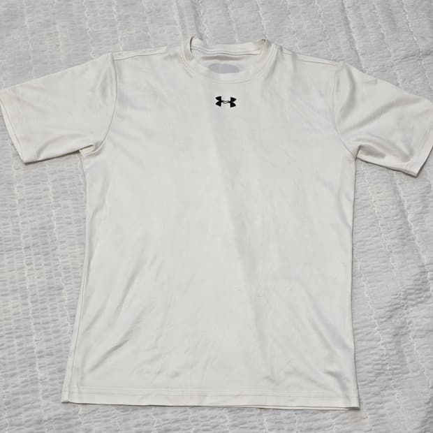JP 언더아머) 화이트 기능성 반팔티셔츠