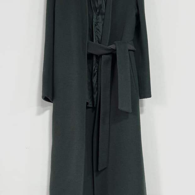 SJSJ 울 캐시미어 벨티드 롱 코트