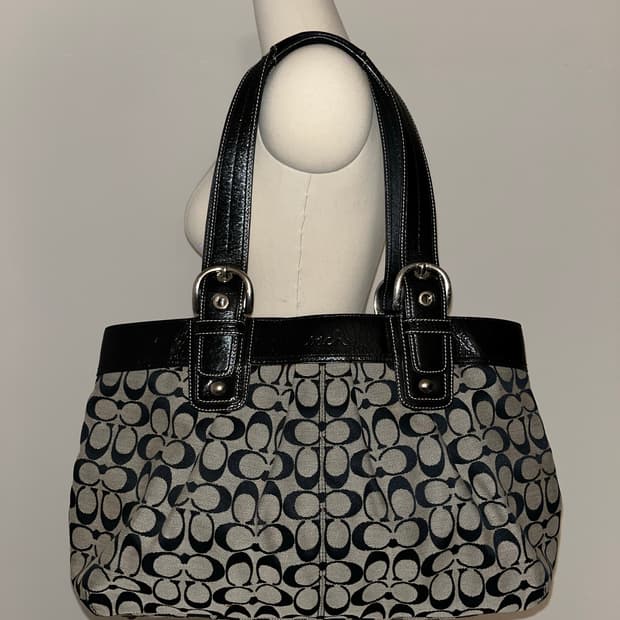 Coach Cookie and Cream Big Shoulder Bag