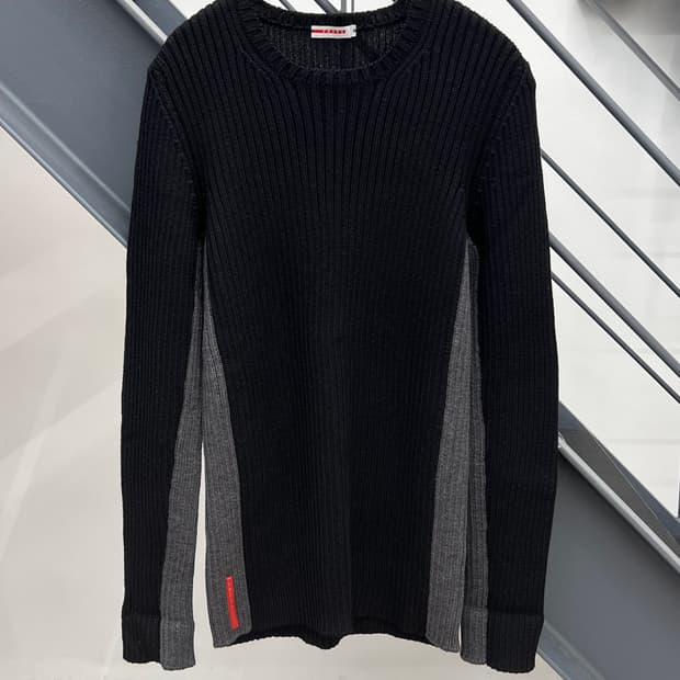 프라다 스포츠 00s 패널 골지 니트