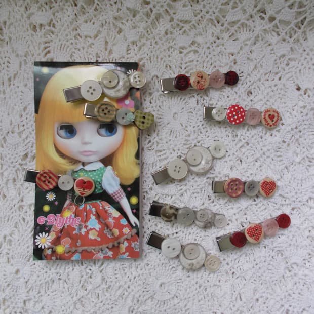 Cottage Core Button Hair Pin