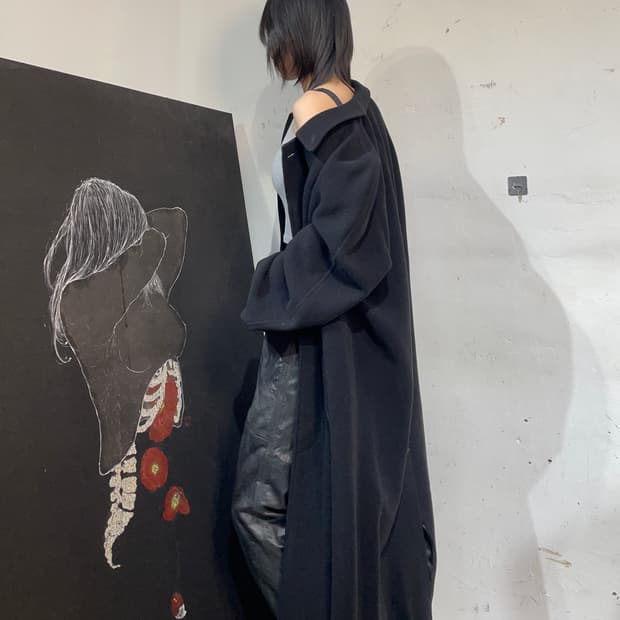 조르지오 아르마니 라나울 발마칸 싱글 코트 XL