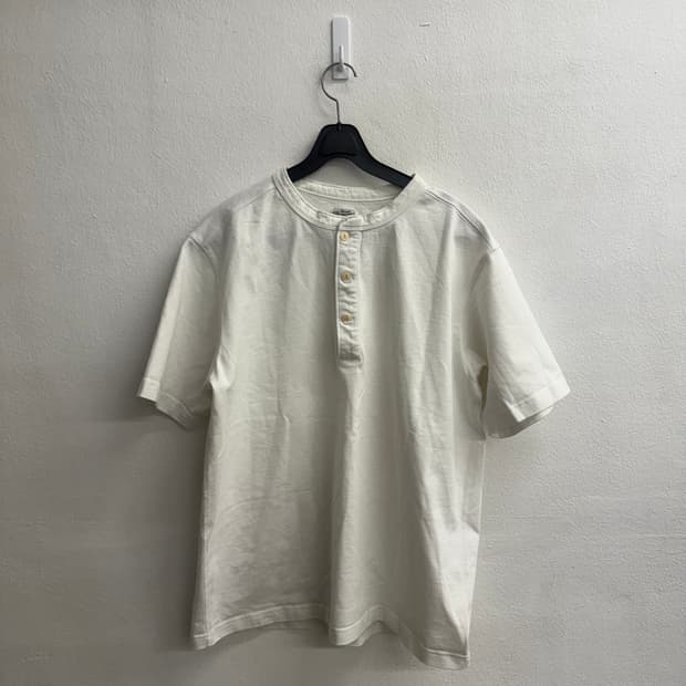 브론슨 헨리넥 반팔 티셔츠 화이트 XXL