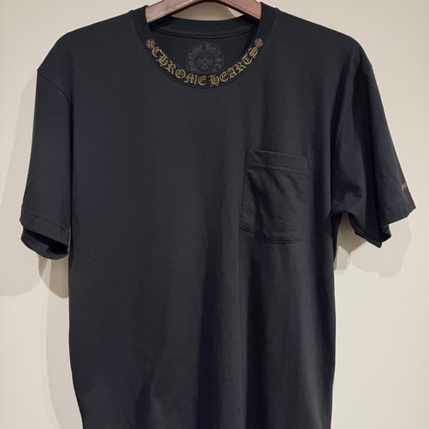 크롬하츠 넥로고 포켓 반팔티 블랙/아미(국방색)