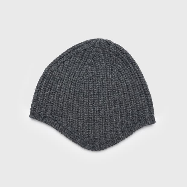 lfm-Linear Knit Beanie / Charcoal