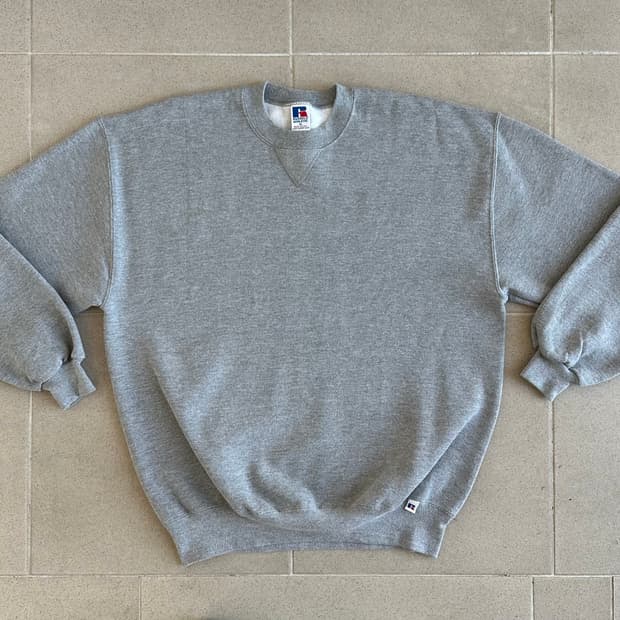 90s 빈티지 러셀 스웻셔츠 그레이 XL USA