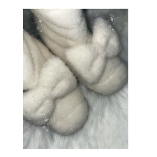 리본 후리스 부츠 s 새상품