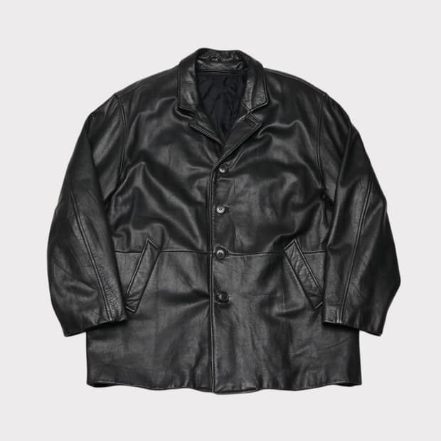 [XL] 90's 빈티지 소가죽 카코트