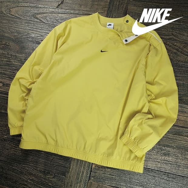 [나이키] 숄더 스냅 버튼 오버핏 바람막이 아노락 자켓 레몬 M20027