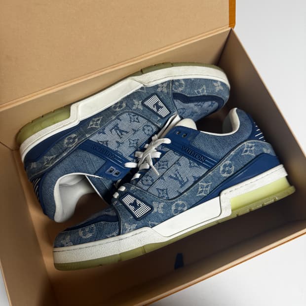루이비통 LV 트레이너 모노그램 데님 블루 스니커즈 9