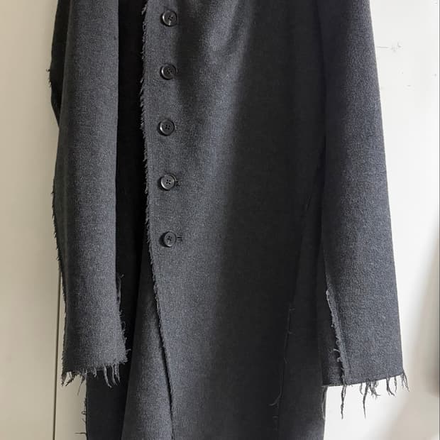No Id asymmetrical long jacket