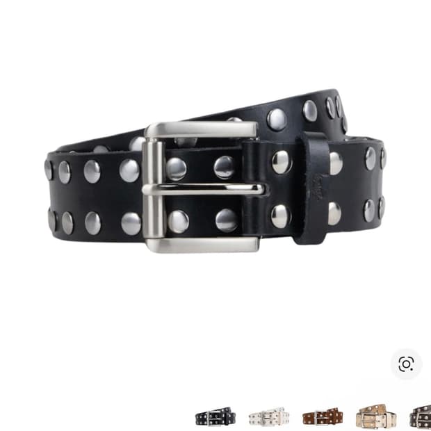 스투시 8볼 스터드 벨트 블랙