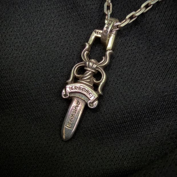 크롬하츠 M대거 펜던트 페이퍼체인 고리형