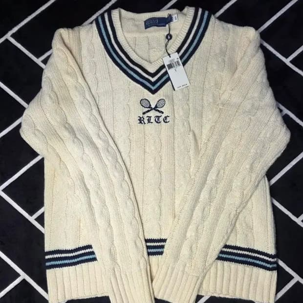 폴로 랄프로렌 크리켓 브이넥 니트 L