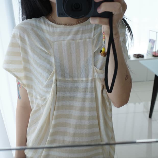 Ribbon stripe dress