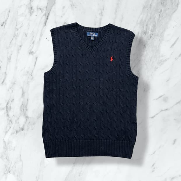 폴로 랄프로렌 케이블 니트 베스트 