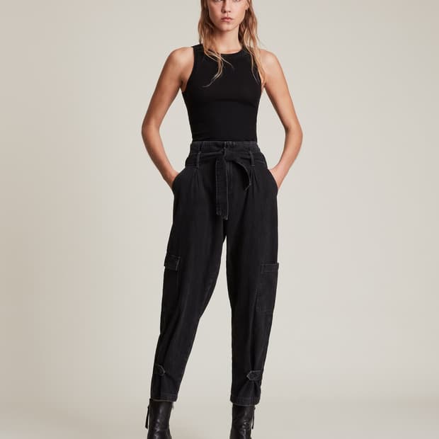 올세인츠 모나페이퍼백진 카고팬츠 (UK10/28-29인치,66쯤) 상태굿