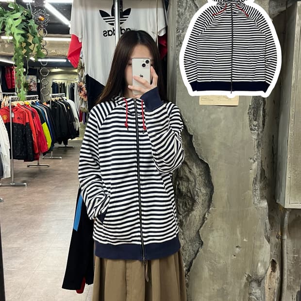 나이키 스트라이프 투웨이 후드집업 네이비 XL #csz1688